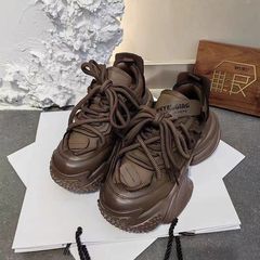 老爹鞋女熱門真皮鞋2023秋季新款舞蹈鞋松糕厚底增高休閒網紅