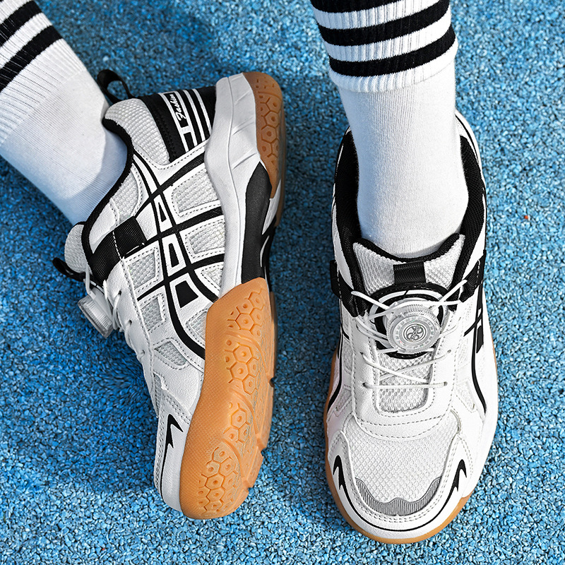 2025 zapatillas de bádminton de otoño para niños botón giratorio para niños tenis de mesa para niñas zapatillas de tenis deportivas casuales