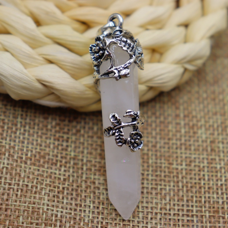 Ethnic Style Geometric Natural Crystal Plating Pendant Necklace 1 Piece display picture 9