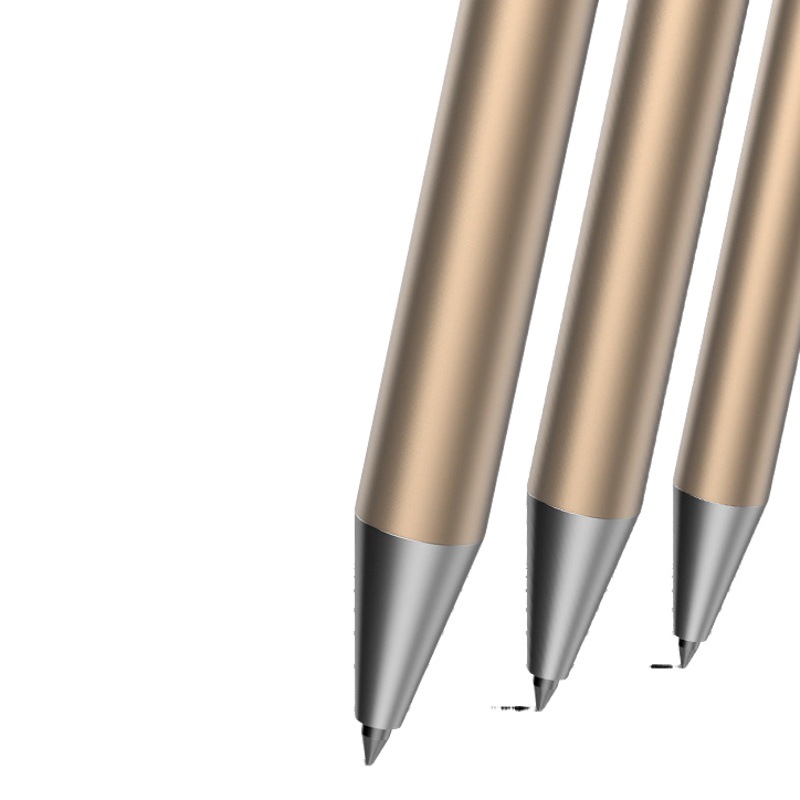 Deli S99 Metal Gel Pen 0.5mm Signature Pen Bullet Tip Rotating Refill Champagne Color Silver Single Box Packaging