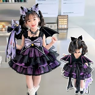 Girls Lolita Puffy Dress Autumn and Winter Children Lolita Princess Wings cos Show dress
