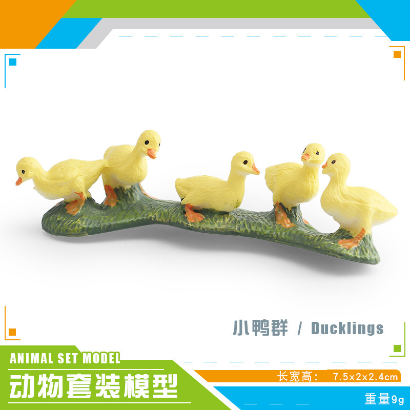 Simulación transfronteriza de granja aves de corral modelo de animales de niños cognición mini-pantalones decoración estática juguetes de decoración