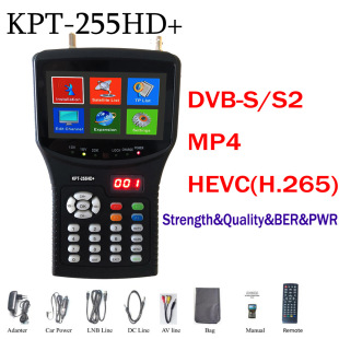 KPT-255HD + AHD DVB-S2 HEVC H2.65 satellite finder Meter