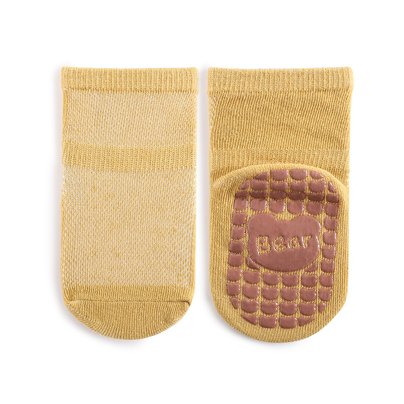 Calcetines de bebé para niños primavera nuevos calcetines de piso antideslizantes de silicona para bebés recién nacidos calcetines de algodón para niños de media pantorrilla