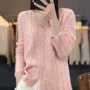 春秋款v领亮片毛衣针织衫