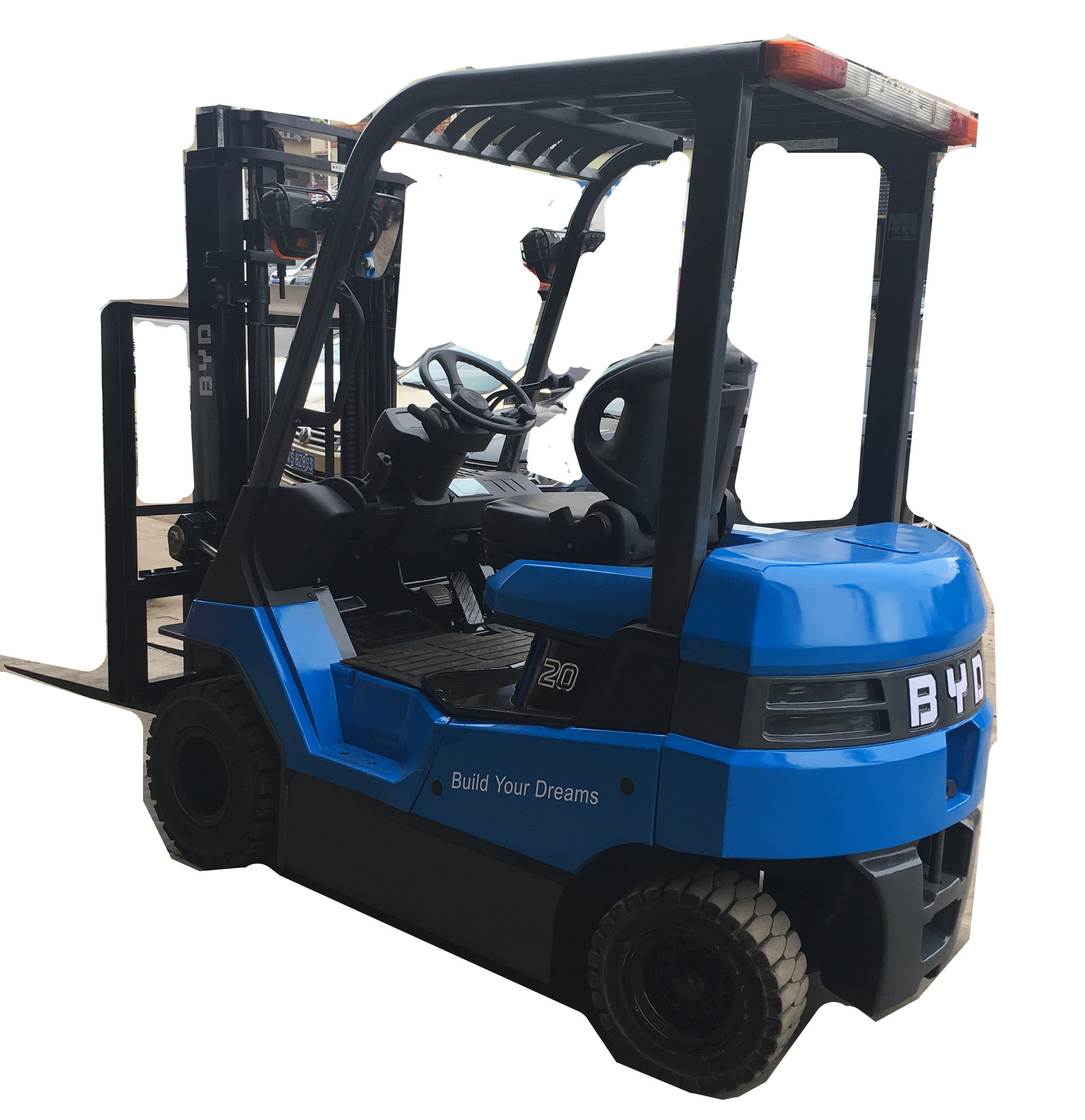 二手2吨BYD锂电池叉车两级门架升高3米2吨比亚迪电动叉车出租