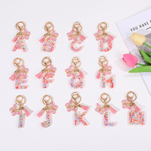 跨境新品26英文字母树脂Stanley杯链英文字母钥匙链可爱饰品挂件