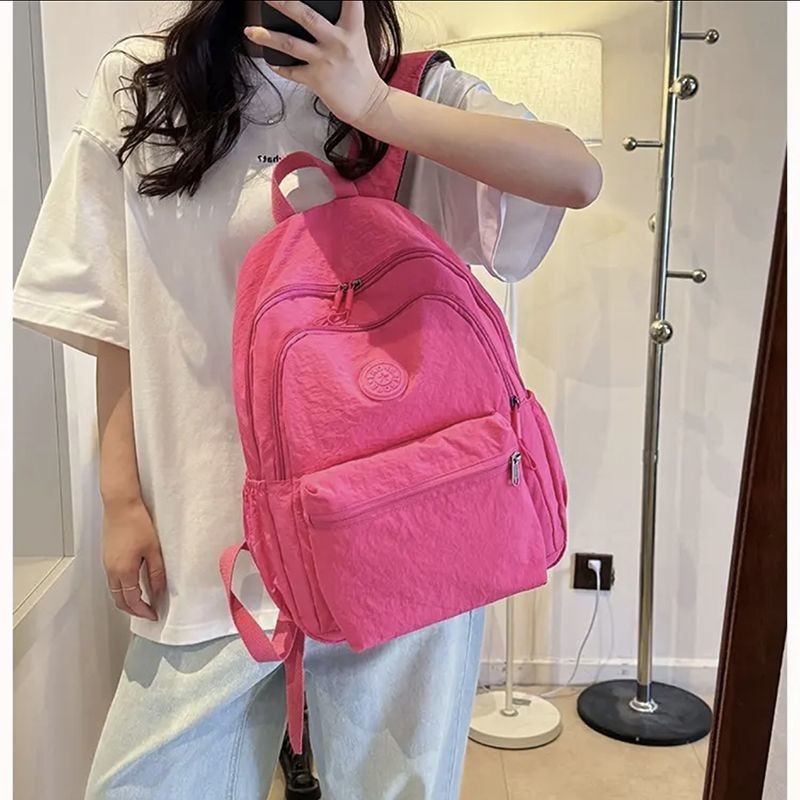 Backpack 2026 New Model Sweet Nylon Fabric Women's Bag Fashionable Casual Lightweight Travel Large Capacity School Bag for Men