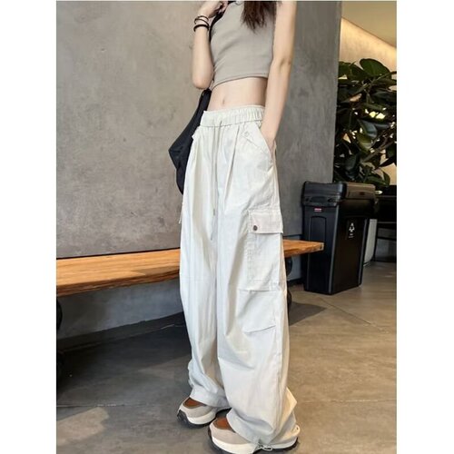 2025 new style loose casual parachute dopamine paratrooper pants American quick-drying overalls women's summer thin style