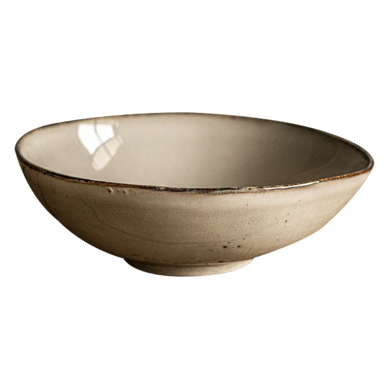 Tazón retro de forma especial Tazón de fideos italianos Tazón de verduras Tazón de frutas Vajilla de ensalada japonesa Plato de cerámica para el hogar al por mayor