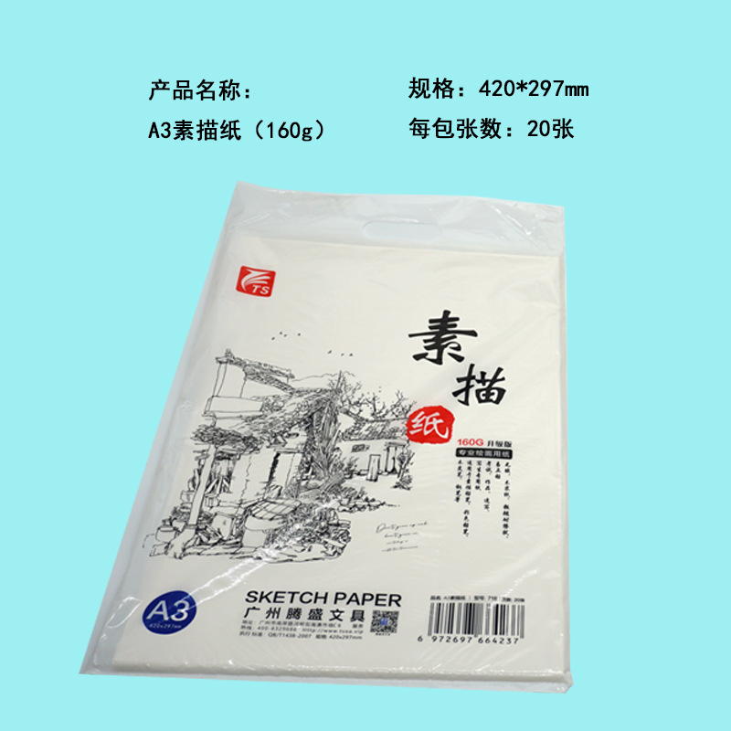 A3 sketch paper (20 sheets per pack)