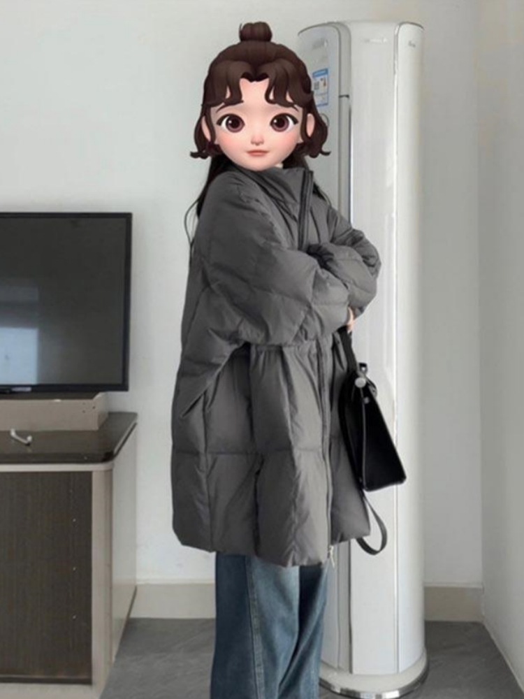 2026 New Women's Winter down Cotton Jacket Korean Style Mid-Length Loose Casual Thick Trendy Cotton Coat