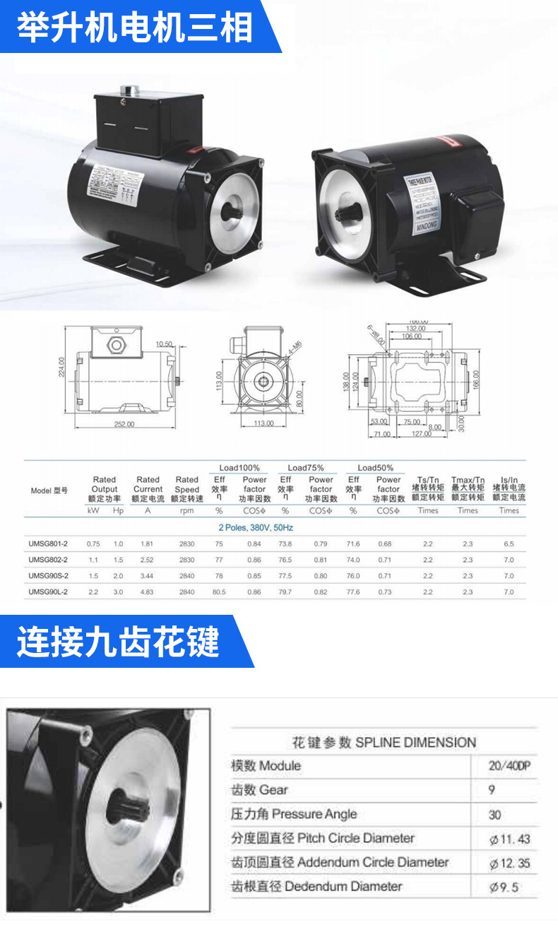 举升机电机液压动力单元电动机切片_07