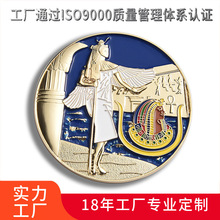 锌合金圆形纪念币双面烤漆金属企业纪念牌景区文创礼品零售铭牌