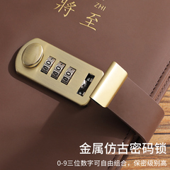 密碼筆記本帶鎖日記本新款網紅文字男女生密碼鎖簡約手賬記事本榕