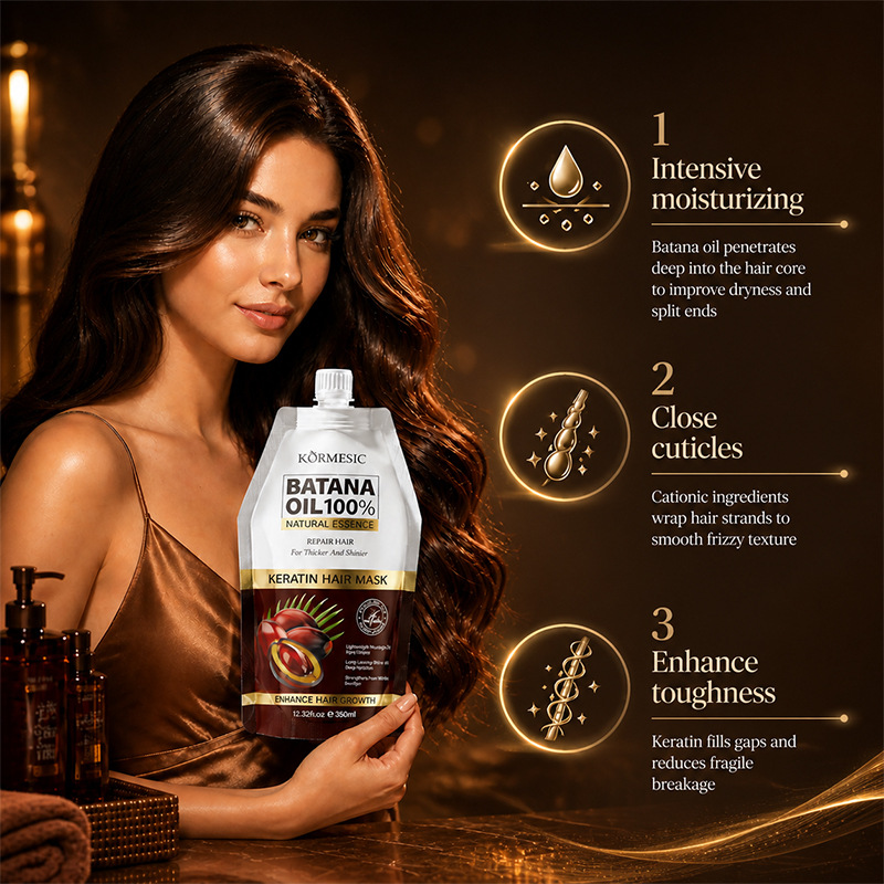 Seleccionar estrictamente máscara de cabello de queratina KORMESIC transfronteriza máscara de cabello suave comercio exterior
