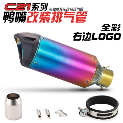 Z900 Z400 DUKE390 GSX-250R | Exhaust pipe - full-color-right-logo