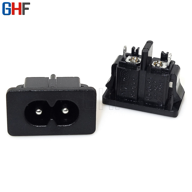 AC027八字公座电源插座尺寸28*16全铜环保材料卡位八字/ 8字插座