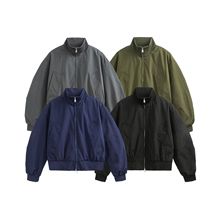 芸恩美式潮牌立领短款棒球棉服男士潮流宽松春秋百搭飞行夹克外套