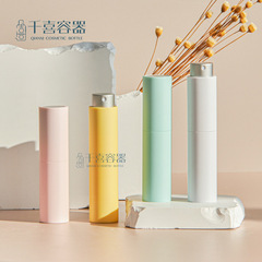 玻璃香水分裝瓶細長馬卡龍色旋轉口腔噴霧瓶10ml旅行便攜小噴瓶
