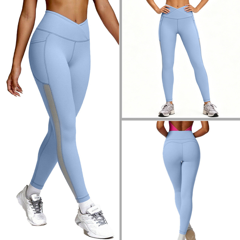 High-Waisted Butt-Lifting Fitness Leggings with Mesh Breathable Side Pockets, Practical Professional Yoga and Running Sports Pants for Women High-Waisted Butt-Lifting Fitness Leggings with Mesh Breathable Side Pockets, Practical Professional Yoga and Running Sports Pants for Women