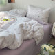 Striped Floret and ins Cream Mix and Match Floral Cotton Four-piece Set Girl's Heart Cotton Quilt Cover Fresh Bedding