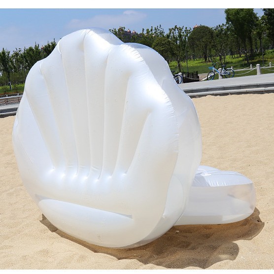 Blanco perla con anillo de natación de flotabilidad de bola ins Internet celebridad vacaciones con Pearl Shell fila flotante