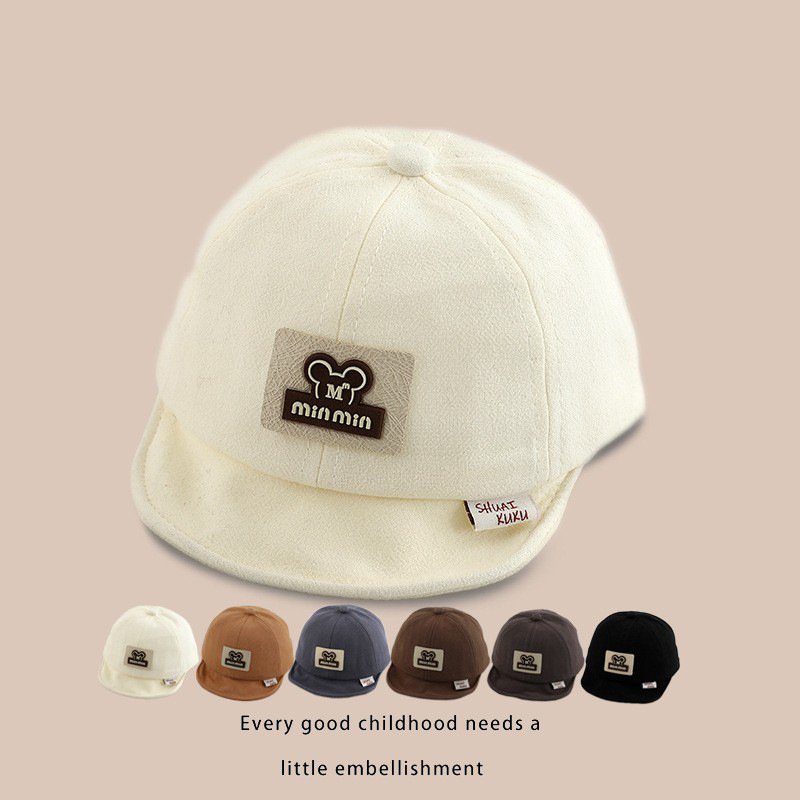 Sombreros para bebés primavera y otoño delgados, gorras de lengua super lindas para niños y niñas, gorras de béisbol de protección solar con bordes suaves