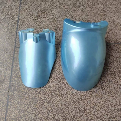 shell, front mud flap: Electric vehicle fender - silver-blue-little-turtle-king-front-mud-plate