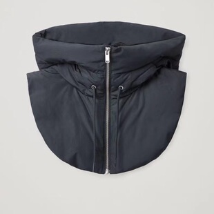 Down Cotton Cold-proof Hat Warm Matching Coat False Collar Cap Thickened Windproof Outdoor Riding Men's and Women's Same Style Baotou Hat