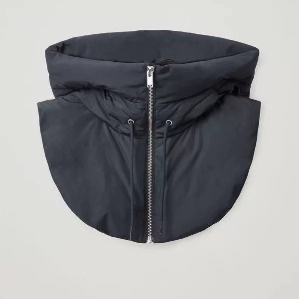 Down Cotton Cold-proof Hat Warm Matching Coat False Collar Cap Thickened Windproof Outdoor Riding Men's and Women's Same Style Baotou Hat