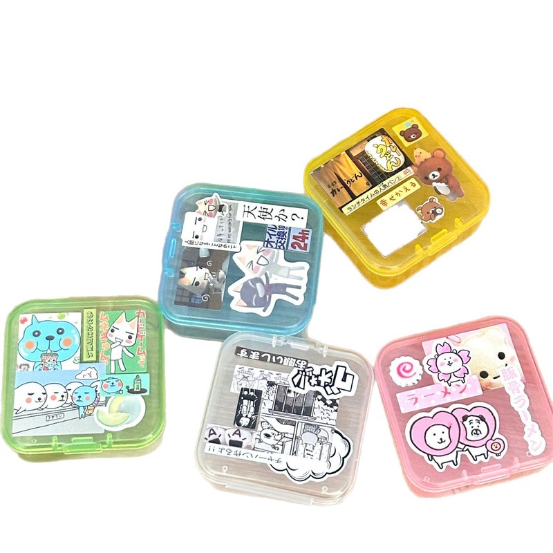 高品質のカラフルな透明な正方形の収納ボックス DIY 装飾防塵フリップカバー素材収納ボックス|undefined