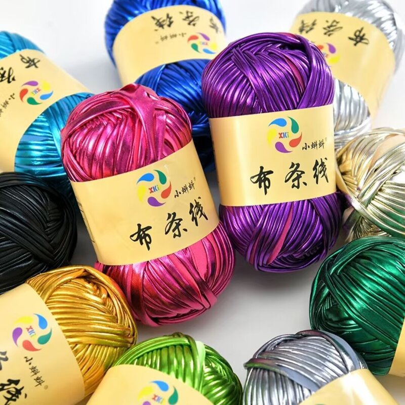 New Tadpole Cloth Strips Metal Style Glossy Cloth Strips DIY Hand-Woven Bags and Hats New Tadpole Cloth Strips Metal Style Glossy Cloth Strips DIY Hand-Woven Bags and Hats