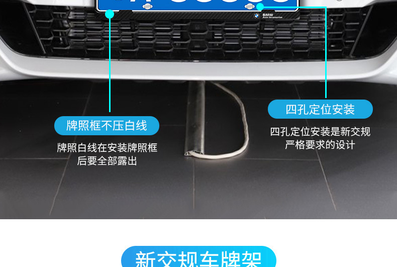 Suitable for Bmw License Plate Frame New 3 Series 5 Series 1 Series 7 Series Car License Plate Frame X1x3x5x6x4 License Plate Frame