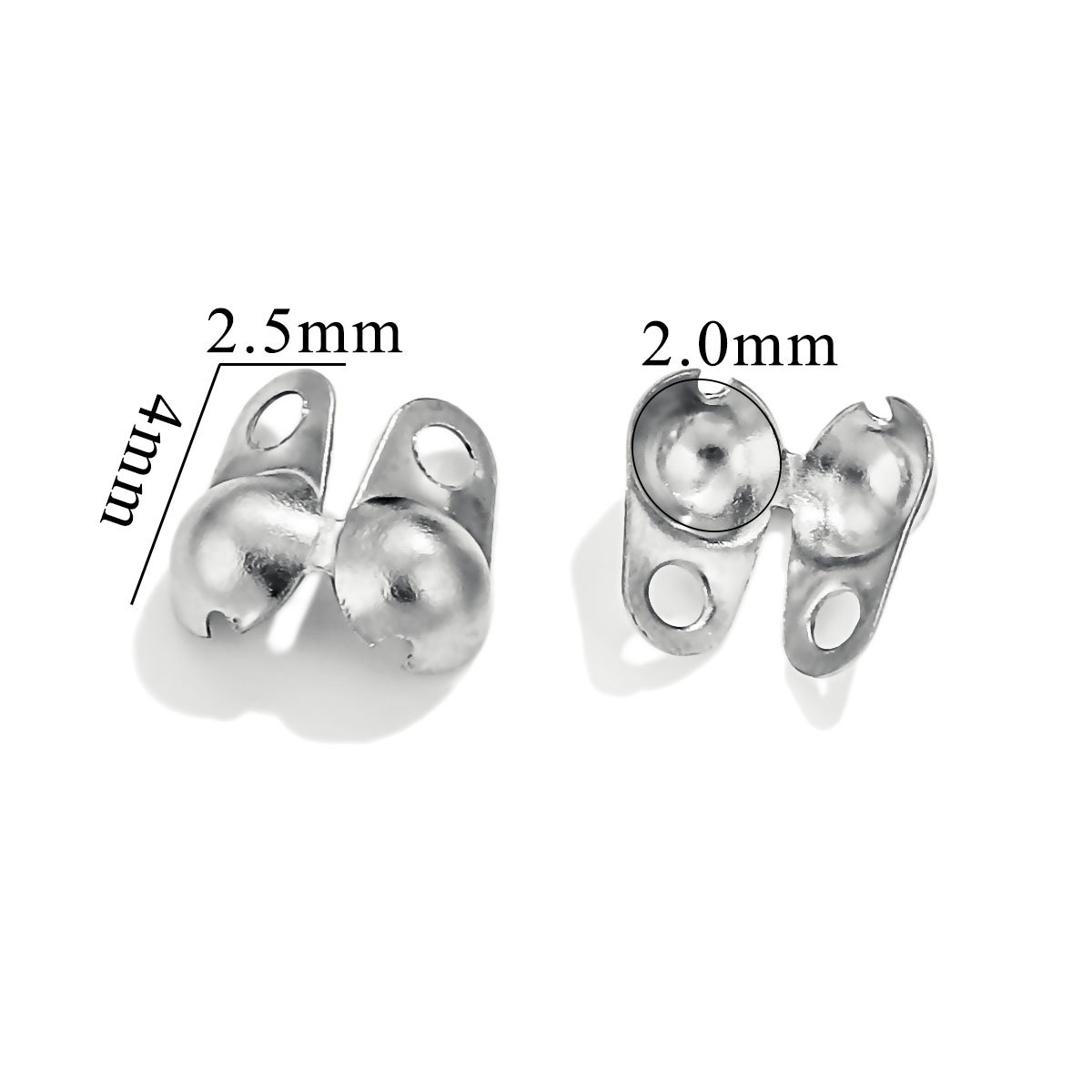 Acero inoxidable con retención de color al vacío, hebilla de cuentas chapada en oro, hebilla de cadena de cuentas de acero de titanio, collar de perlas, hebilla de cuentas de Baotou, joyería de bricolaje