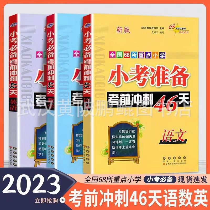 2023版小考准备考前冲刺46天语数英小升初升学准备总复习资料书