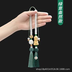 車の装飾品、仏陀、菩提樹、蓮の花、車載バックミラー吊り飾り、男女兼用