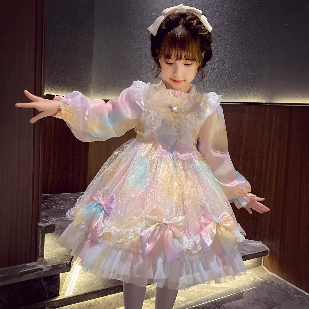 Весенний маленький костюм принцессы, детское платье, стильLolita, западный стиль