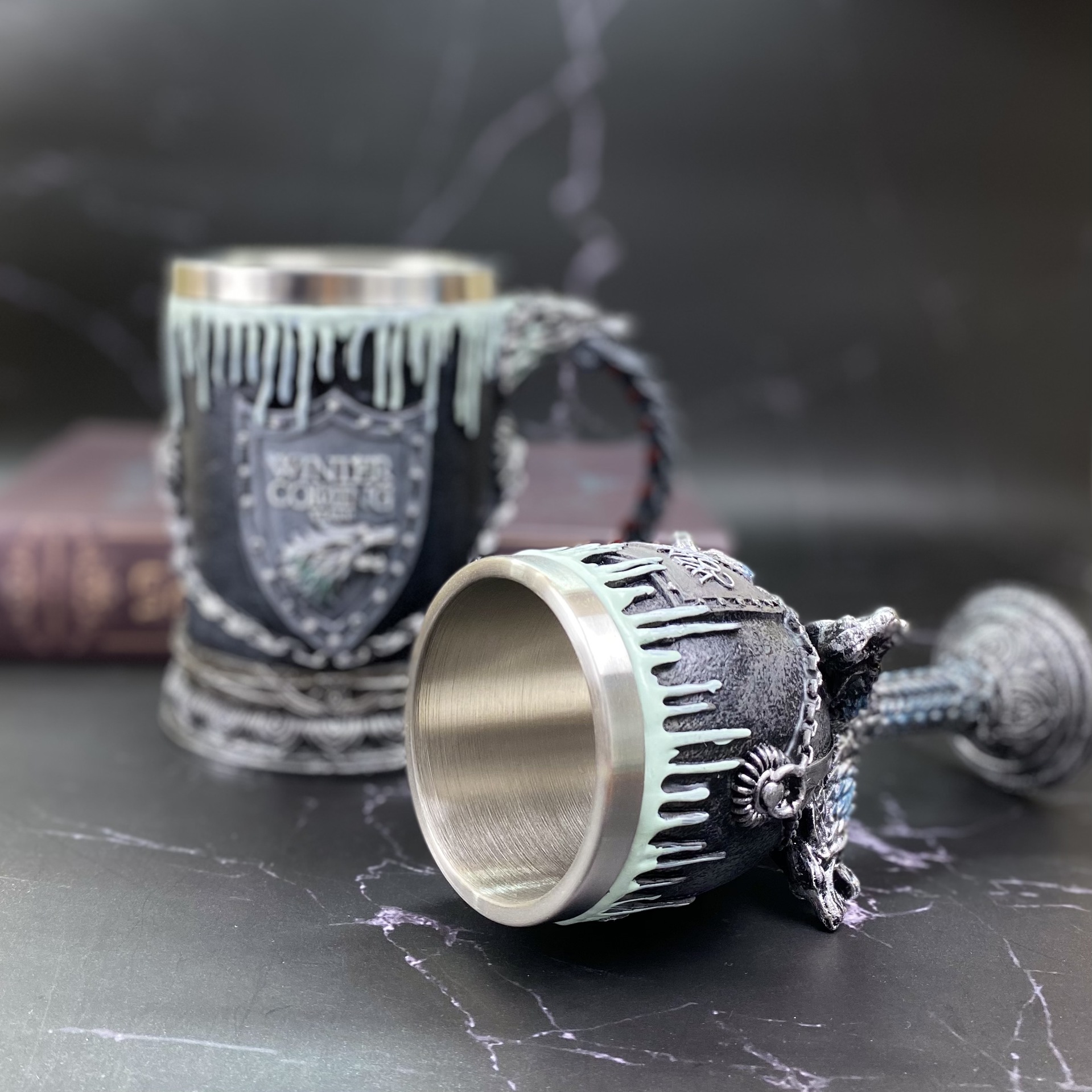 Taza de agua transfronteriza la canción de hielo y fuego Taza de Juego taza de cerveza personalizada taza de whisky de acero inoxidable