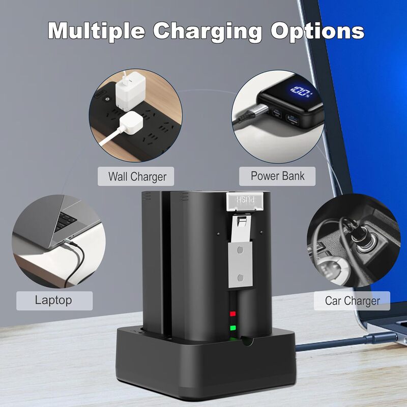 7200 Mah 18650 3.7V V4 Rechargeable Doorbell Camera Battery Pack with Charger