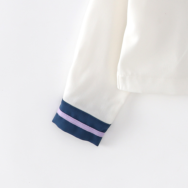 Mutter & Kinder Mädchen Marine Stil Kinderkleidung 2024 neue Version von kleinen und mittelgroßen Kindern alle passen College Stil Tops mit Tutu Rock_voghion.com