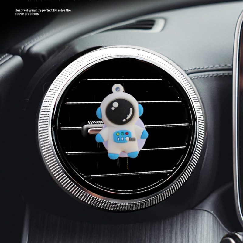 Clip de salida de aire de automóvil astronauta muñeca perfumes de automóviles dibujos animados adornos de decoración de automóviles plástico interior