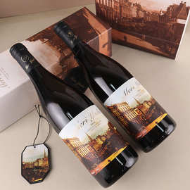 干红法国一件邮带葡萄酒红葡萄礼盒装法国进口盒装直播货酒厂红葡