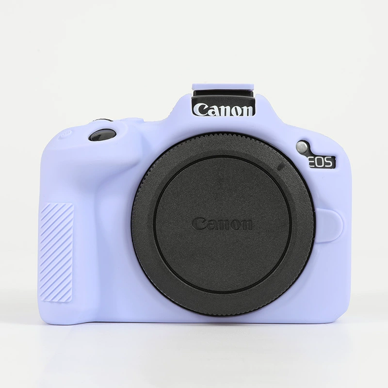 Силиконовый защитный чехол (Canon R50) — глянцевый резиновый чехол, лёгкий 22×13×1 см
