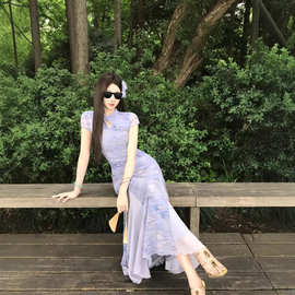 Iris Lumina书杳 爱莲说温婉气质旗袍连衣裙女春夏显瘦新中式国风