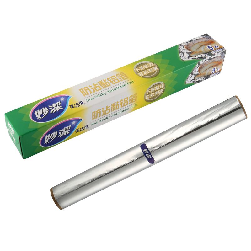 Miaojie disposable household aluminum foil outdoor barbecue aluminum foil paper kitchen baking cooking thickened aluminum foil paper Miaojie disposable household aluminum foil outdoor barbecue aluminum foil paper kitchen baking cooking thickened aluminum foil paper