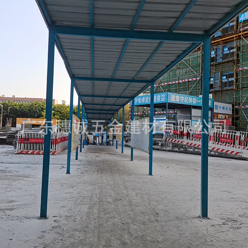 佛山厂家工地防护标准化定型化安全通道工地高空防护棚安全通道