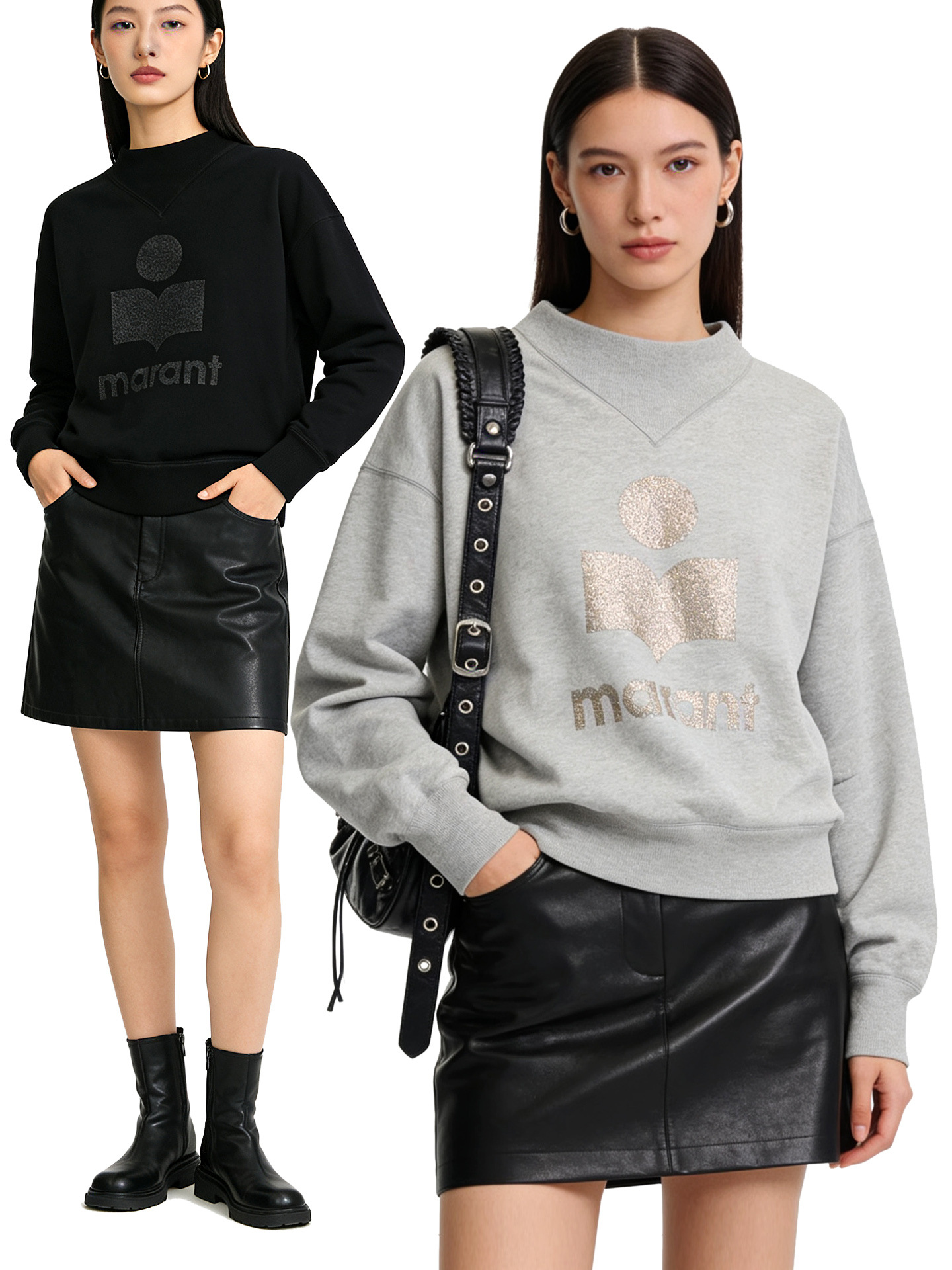 Spring cotton classic velvet sweatshirt