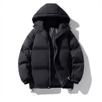 Demi‑season down jacket, Korean style, thicker padded hoodie, M–XXXXL