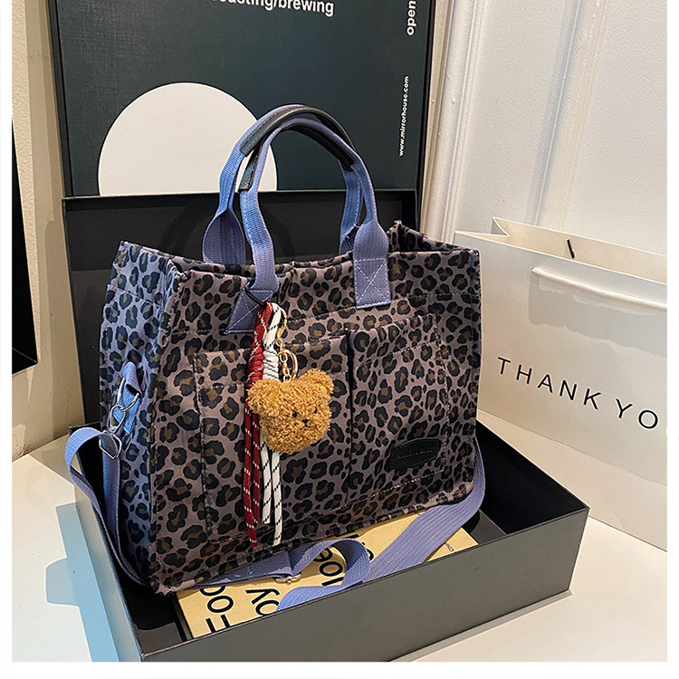 Bolsa de hombro de moda de gran capacidad de leopardo de mujer nueva bolsa de personalización simple bolsa de compras bolsa de viaje versátil